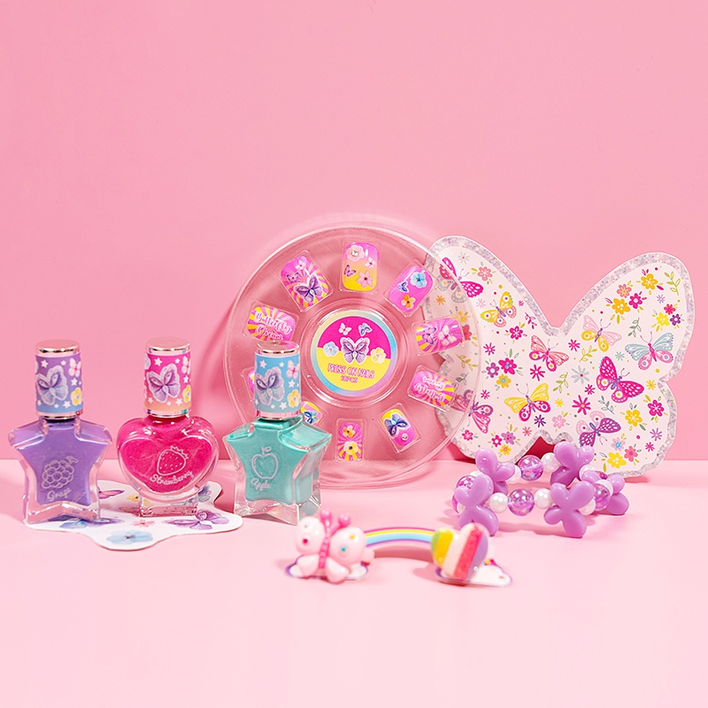 Colorful Nail Polish Art Set For Kids Pretend