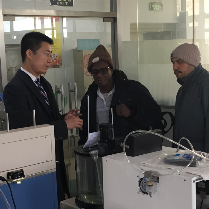 Dalian, China - March 26, 2018 - Sudanese and Palestinian clients to its facility for a strategic partnership discussion and factory tour. Dalian, China - March 26, 2018 - Sudanese and Palestinian clients to its facility for a strategic partnership discussion and factory tour.