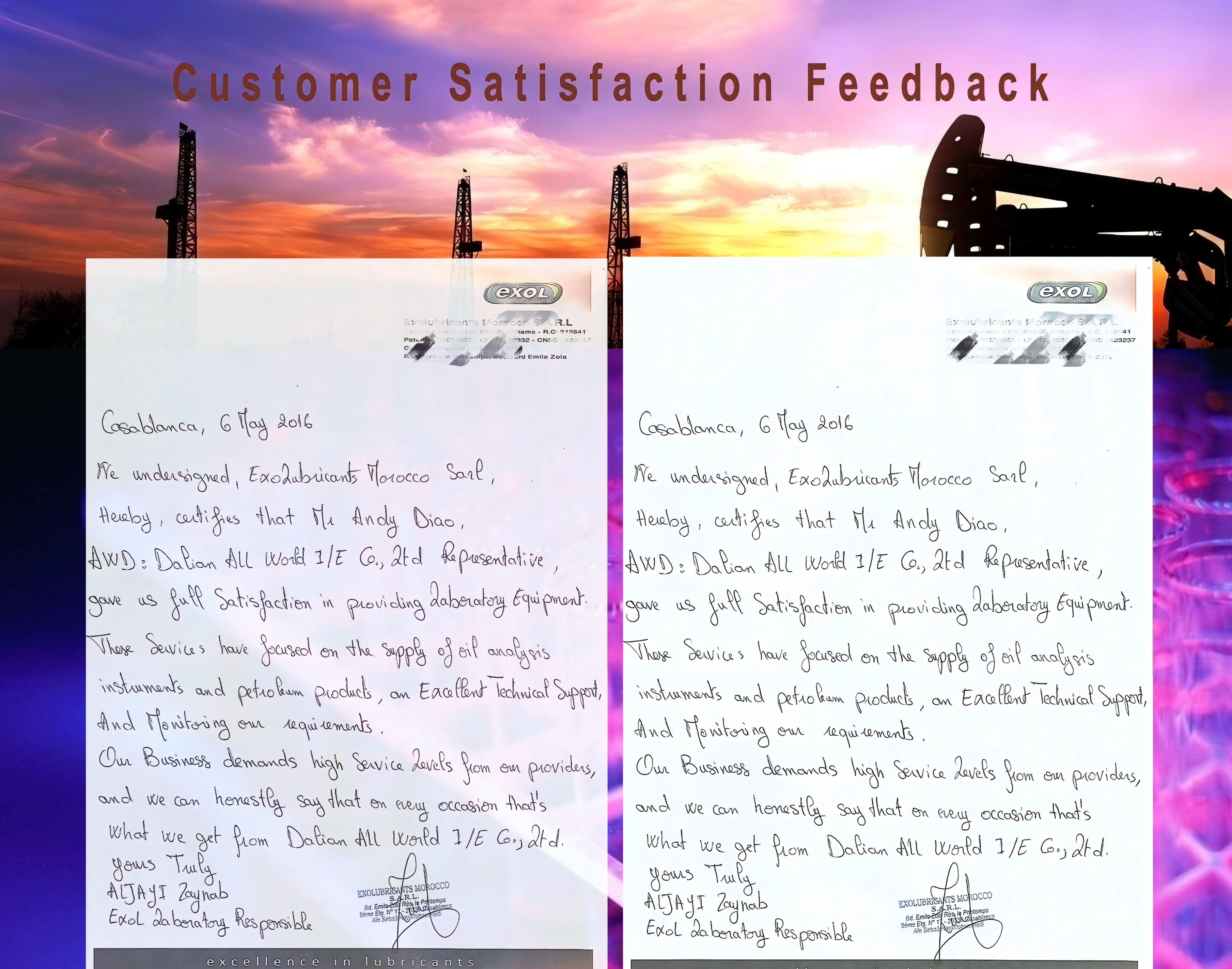 Customer Satisfaction Feedback Certificate Document
