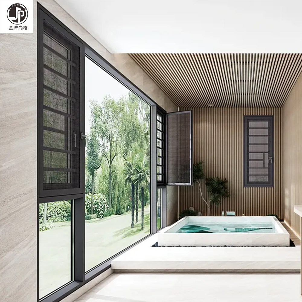 Aluminum casement windows window that opens outwards