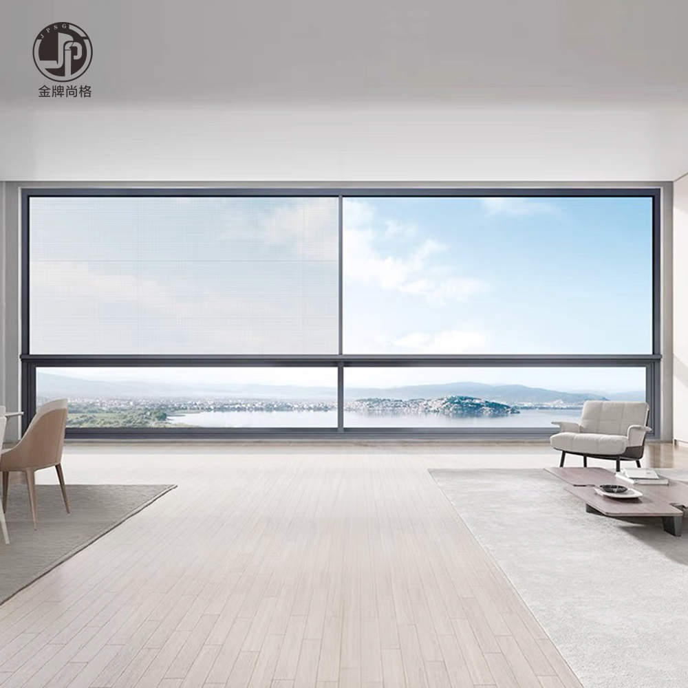 Modern aluminum alloy double glass sliding windoww