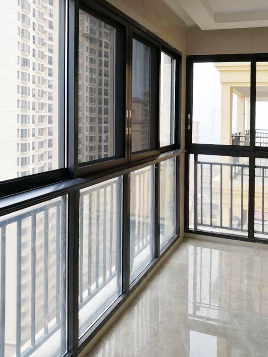 Modern aluminum alloy double glass sliding windoww