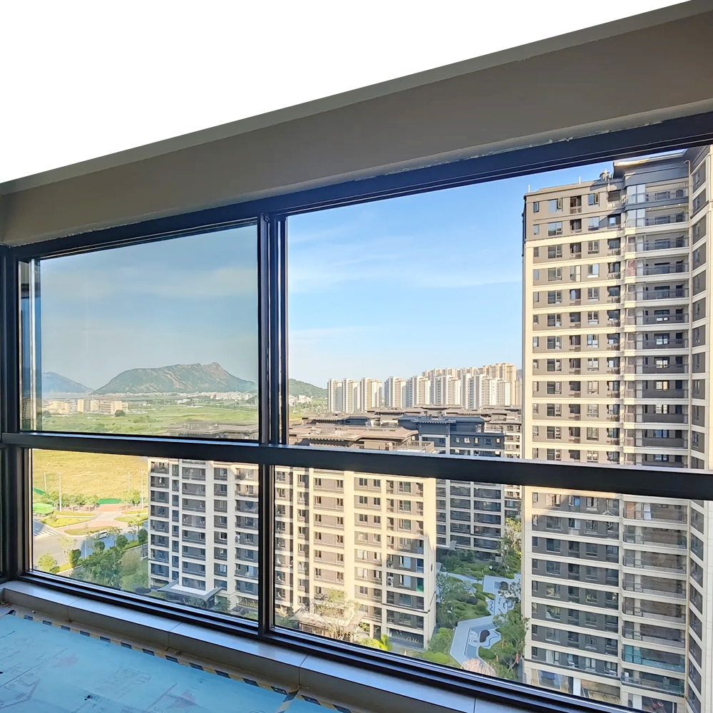 Modern aluminum alloy double glass sliding windoww