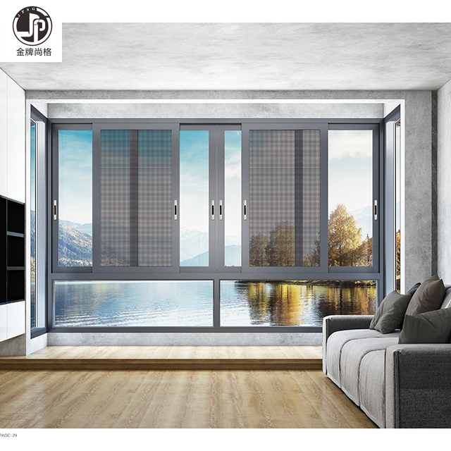 Aluminum alloy soundproof energy-saving sliding window