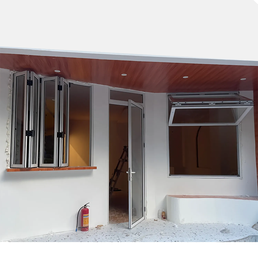 Aluminium Alloy Kitchen Shop With Foldable Windows