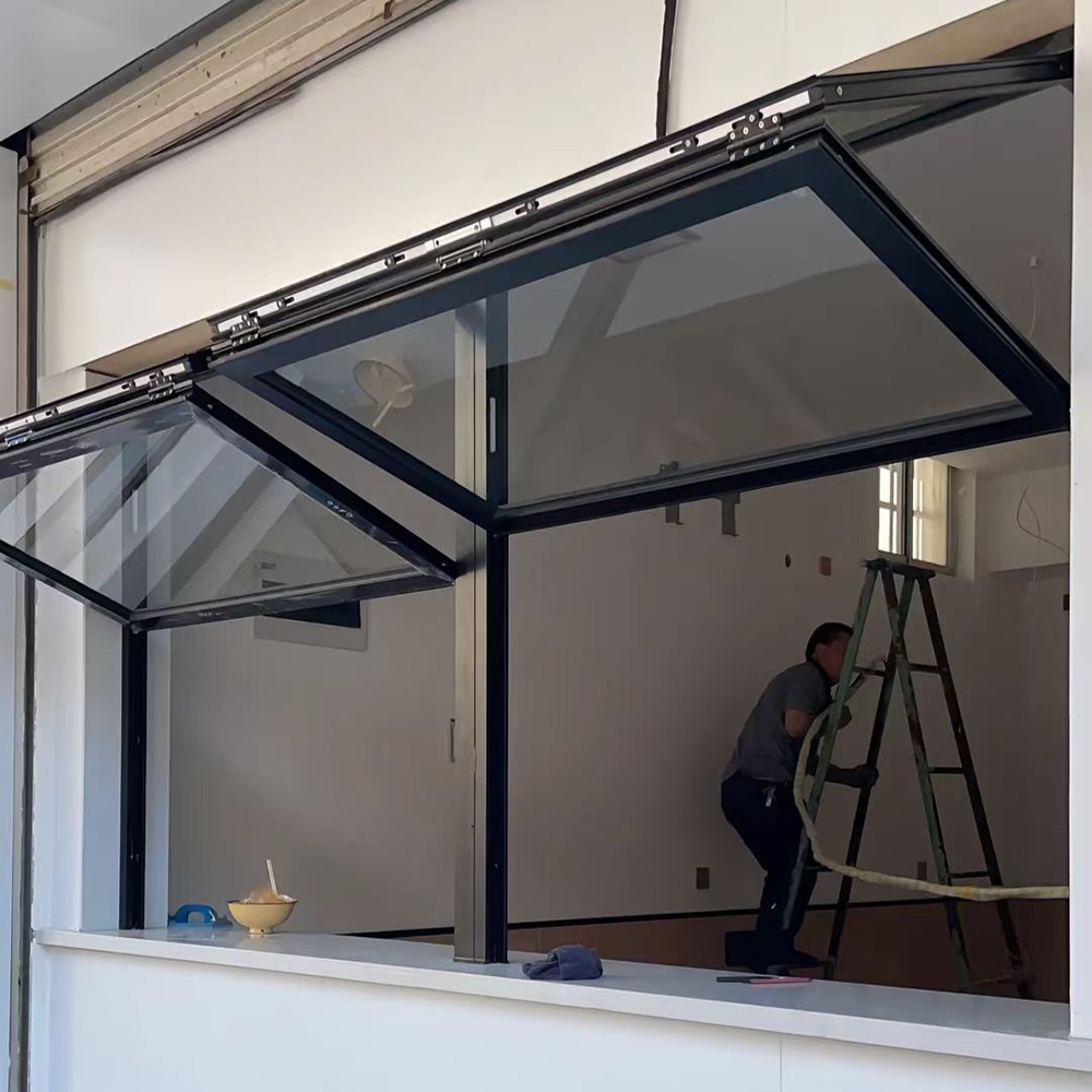 Aluminium Alloy Kitchen Shop With Foldable Windows