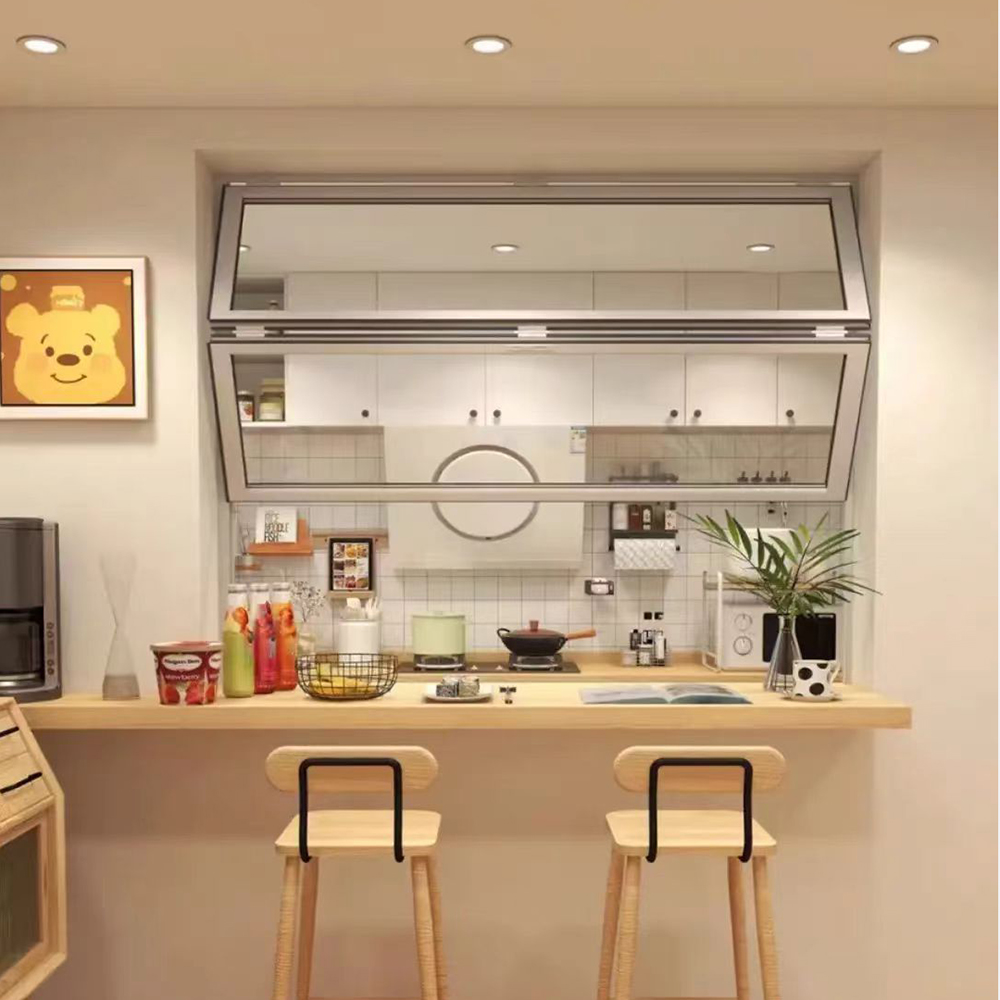 Aluminium Alloy Kitchen Shop With Foldable Windows