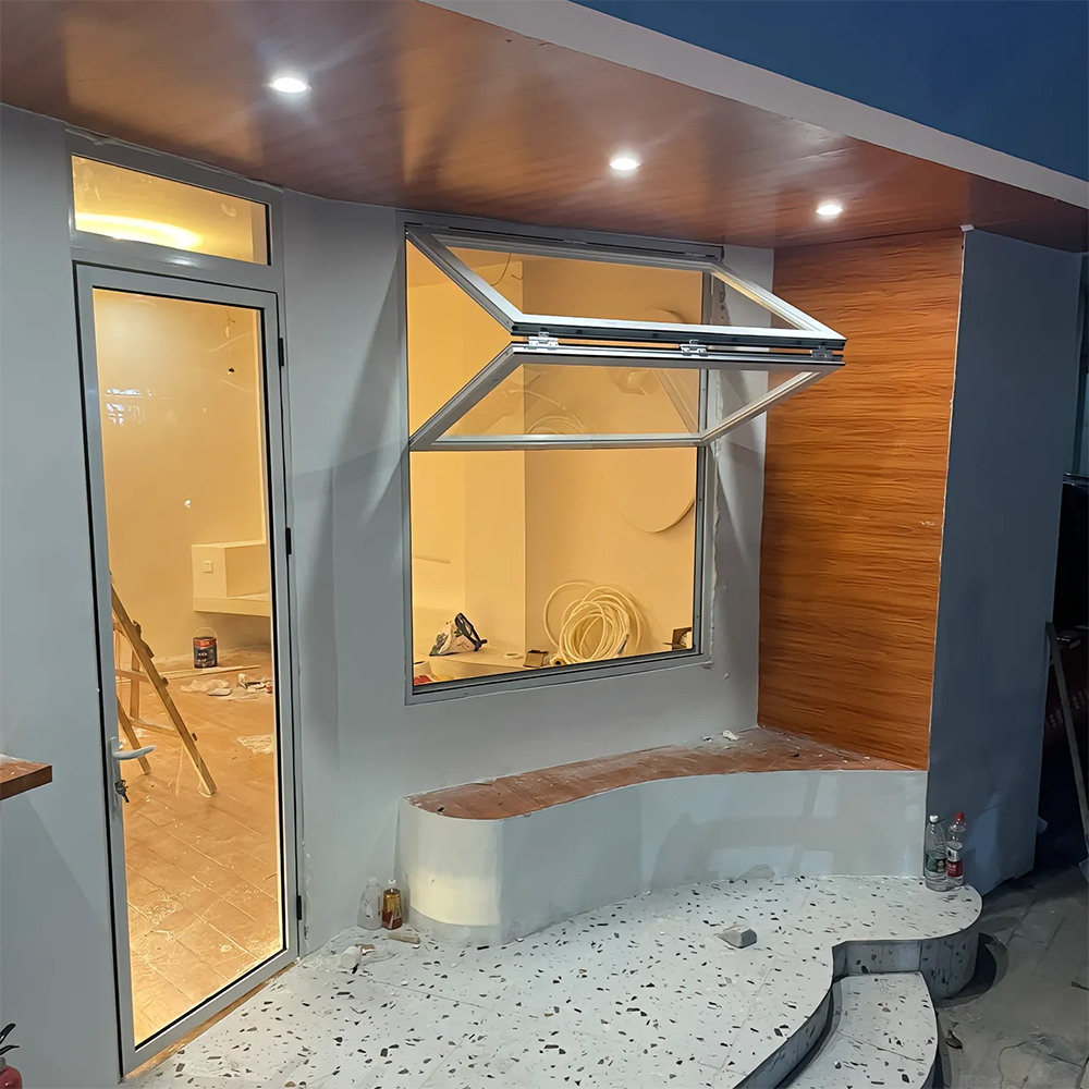 Aluminium Alloy Kitchen Shop With Foldable Windows