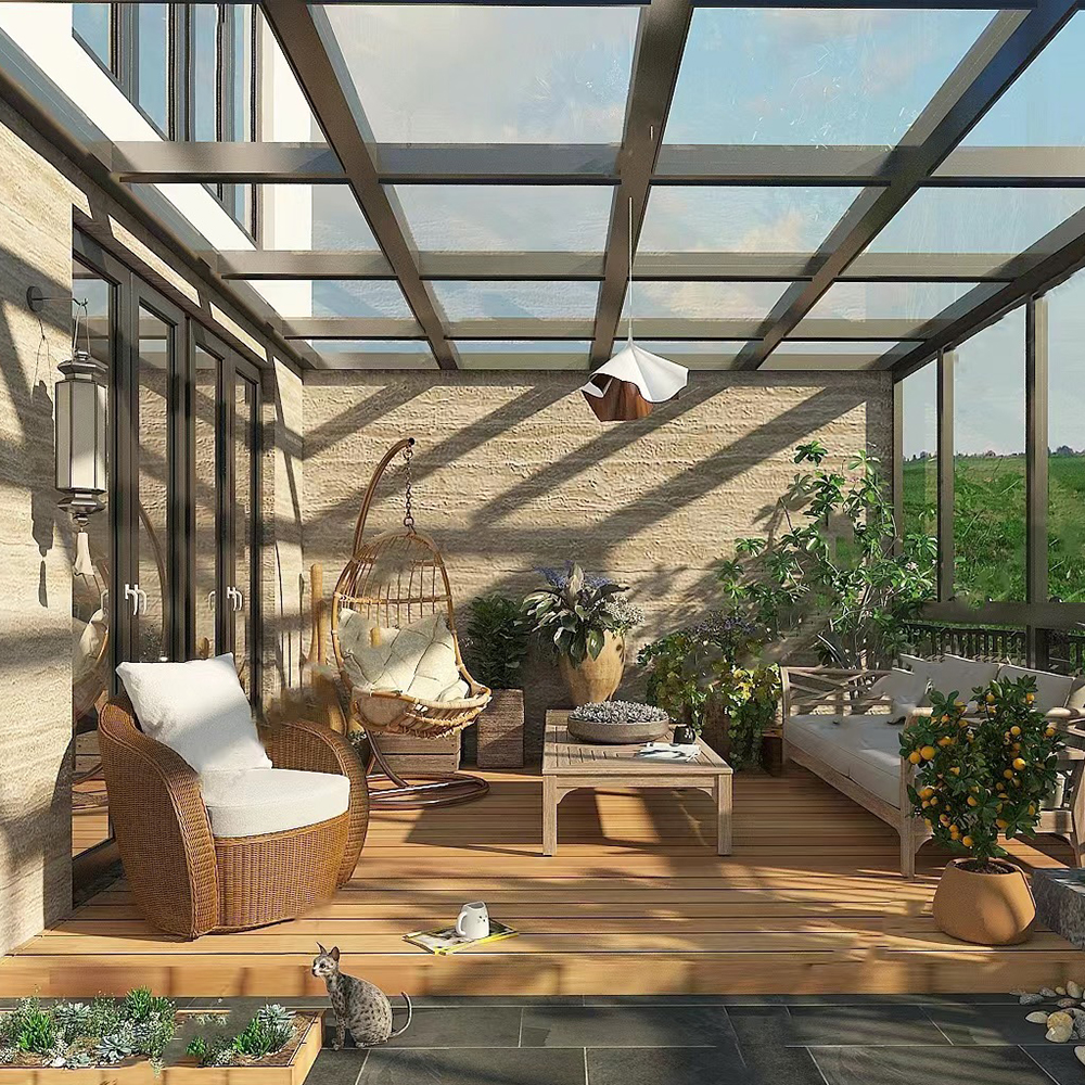 Modern Style Simple Courtyard Sun Room