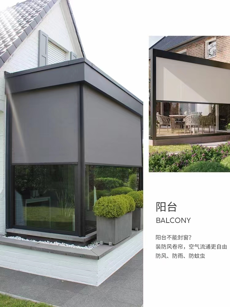 Custom outdoor extendable aluminum awning