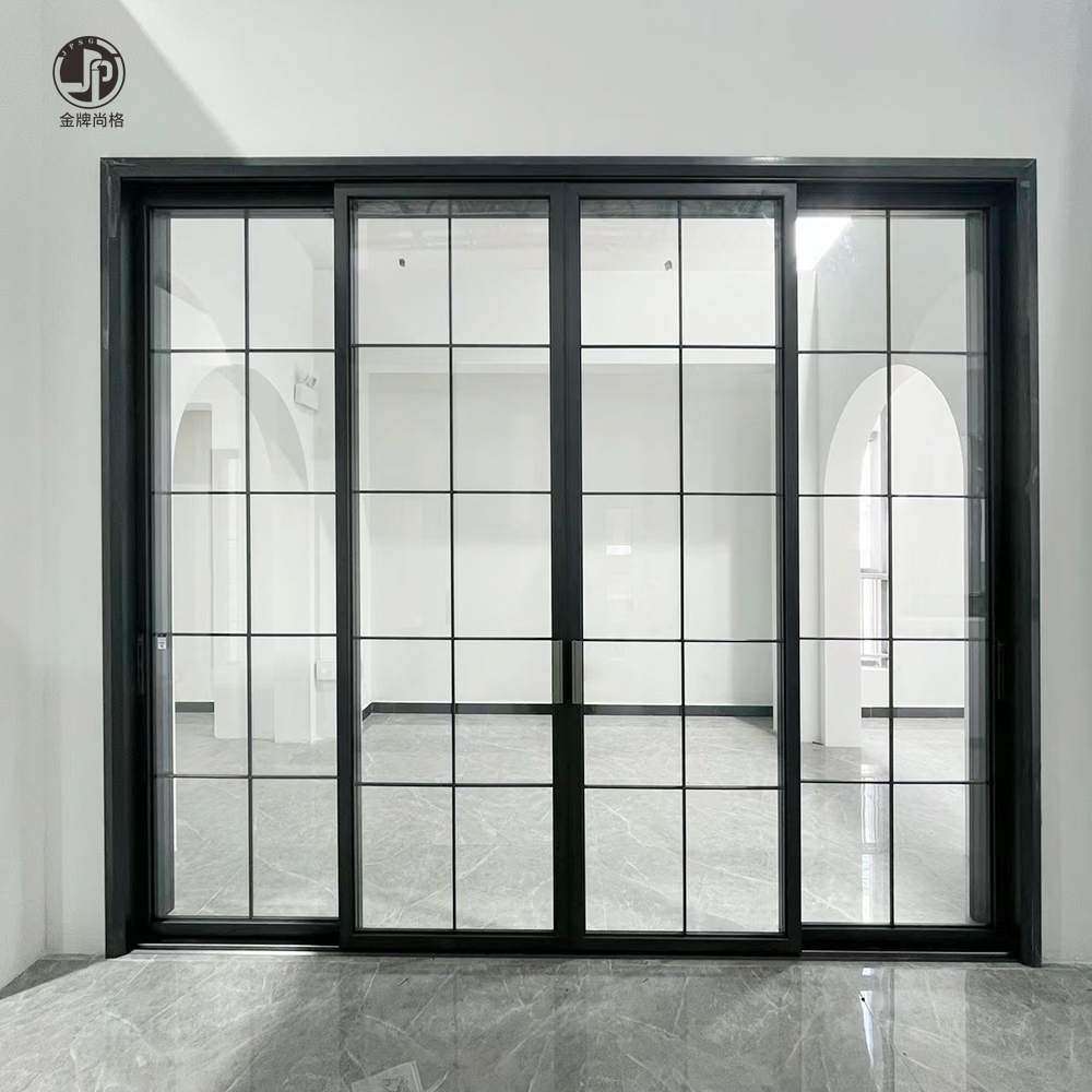 Double-layer impact sliding glass doors