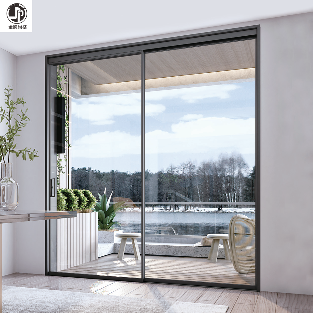 Double-layer impact sliding glass doors