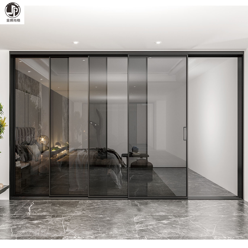 Double-layer impact sliding glass doors