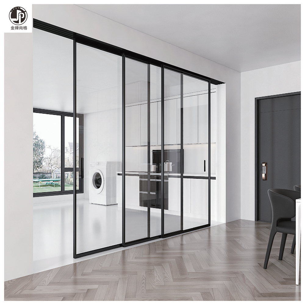 Double-layer impact sliding glass doors