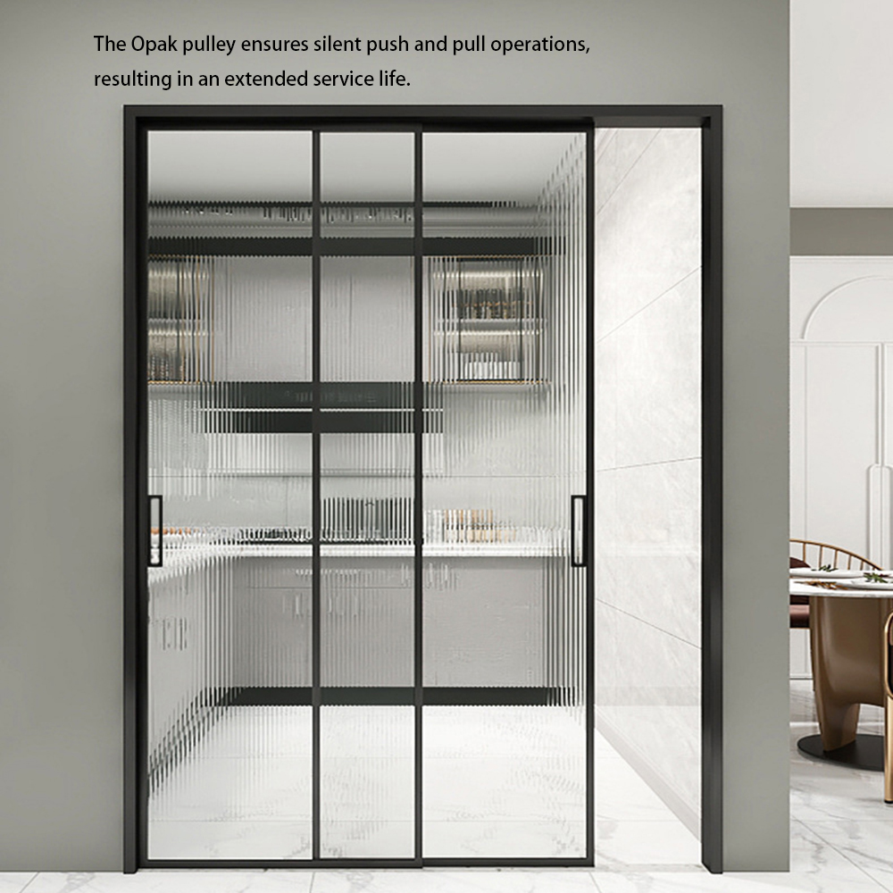 Kitchen sliding glass door customized