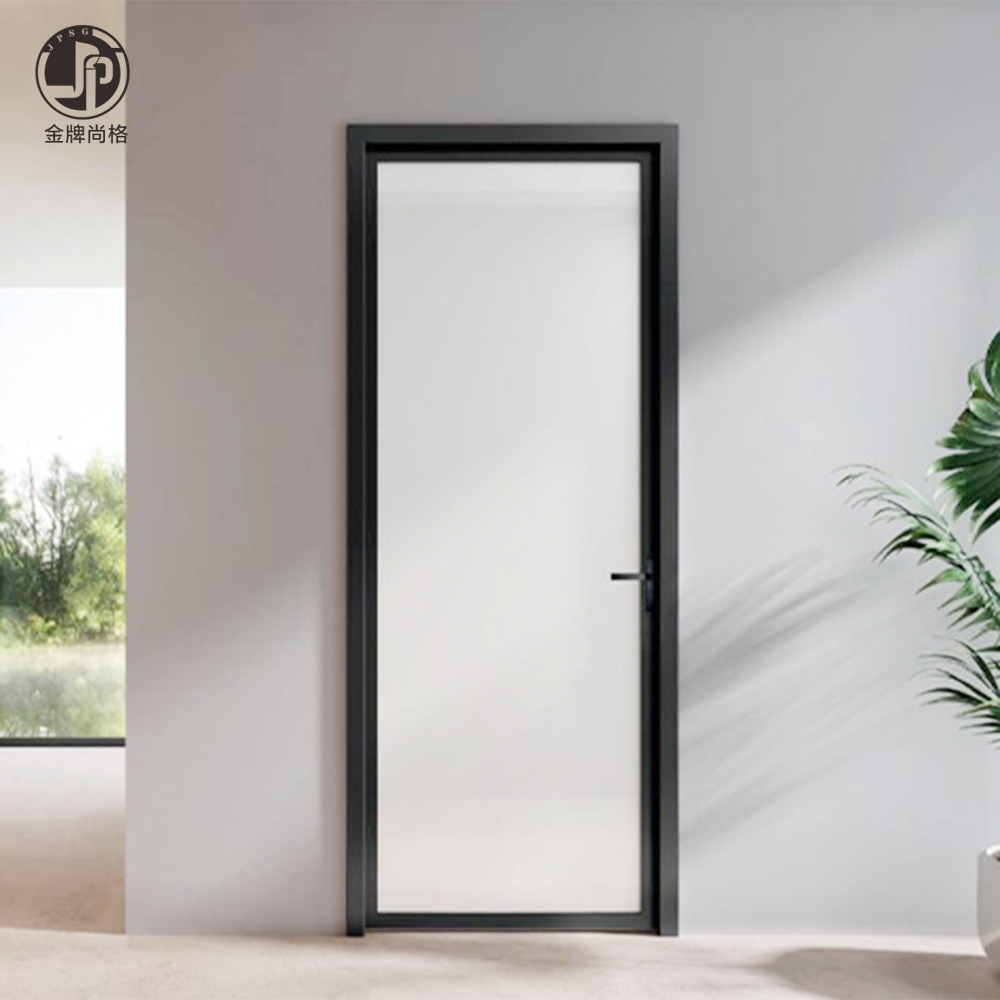 Aluminum Alloy Extremely Narrow Bathroom Side Swinging Door