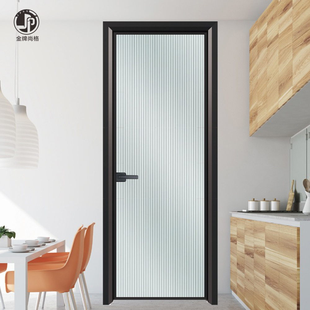 Aluminum Alloy Extremely Narrow Bathroom Side Swinging Door