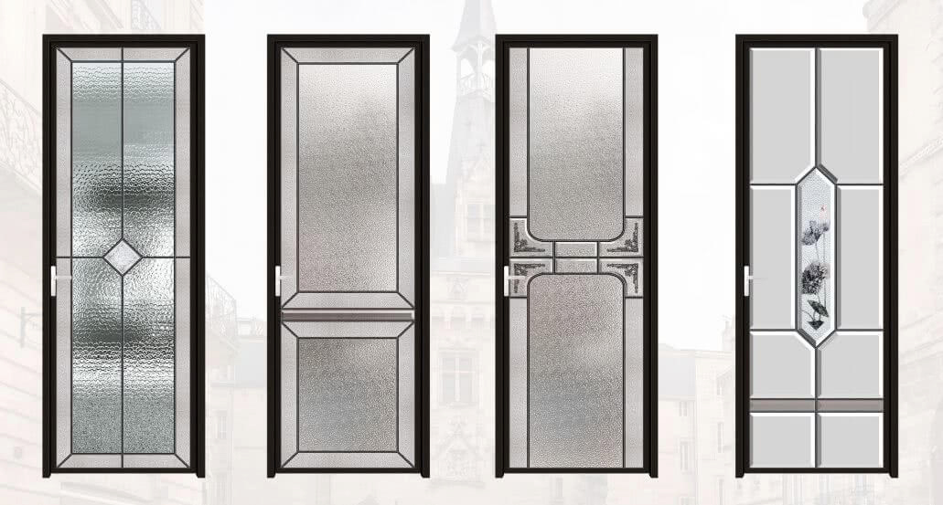 Aluminum Alloy Extremely Narrow Bathroom Side Swinging Door