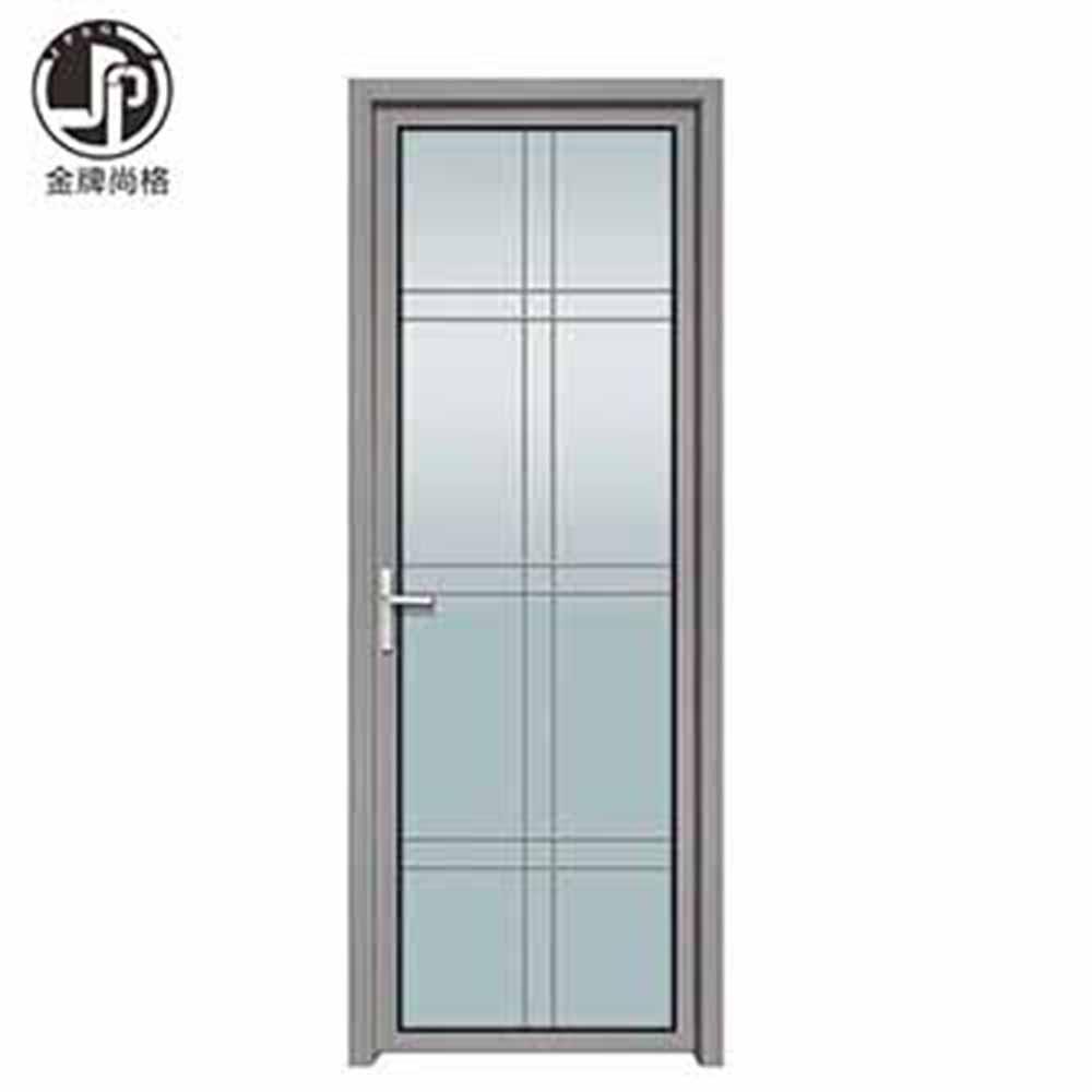 Narrow Edge Aluminum Alloy Custom Double Glass Frosted Door