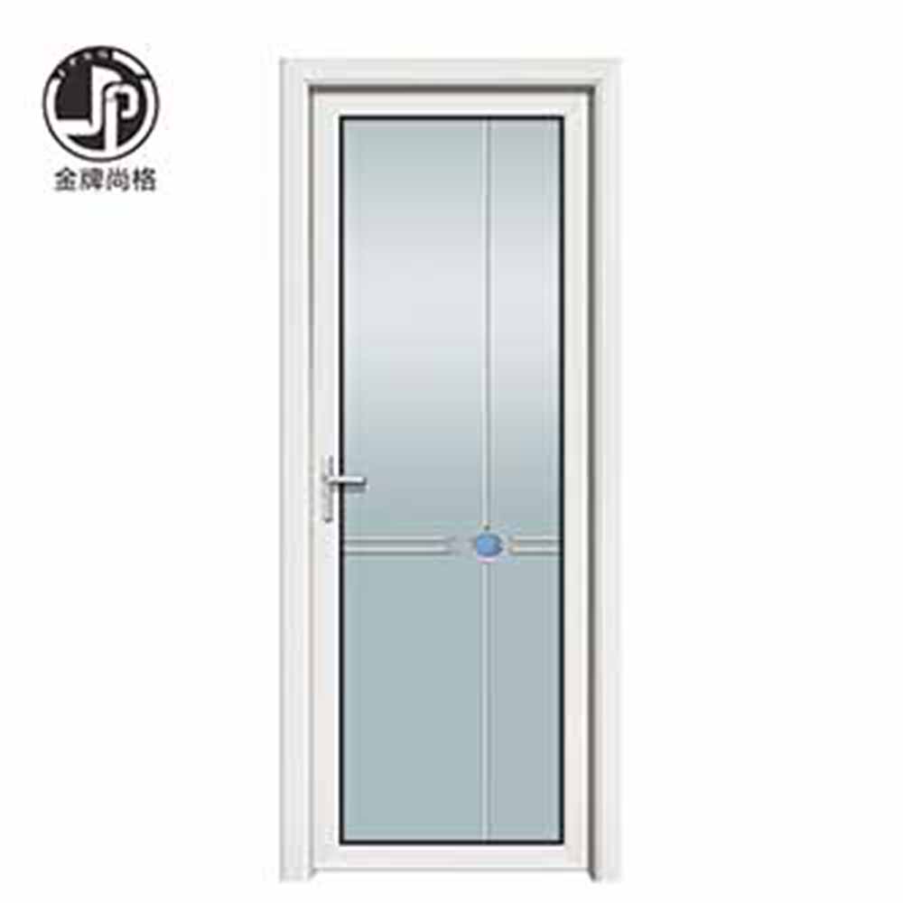Narrow Edge Aluminum Alloy Custom Double Glass Frosted Door