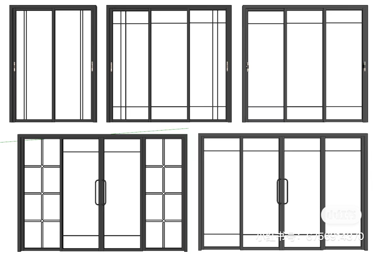 Modern kitchen, balcony, interior sliding door customization