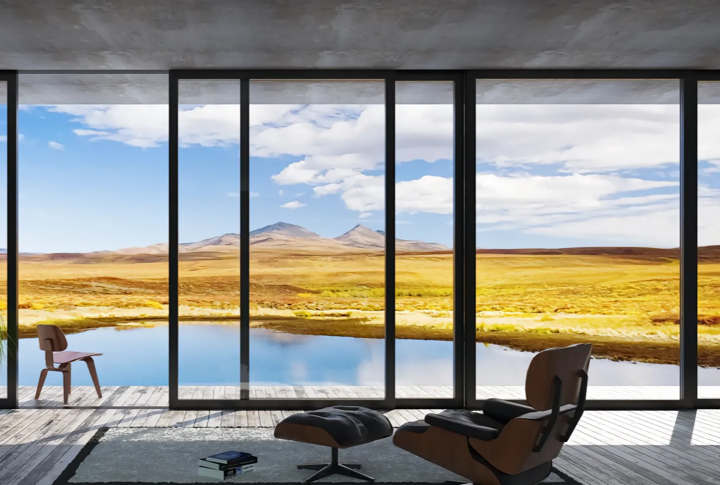 Modern kitchen, balcony, interior sliding door customization