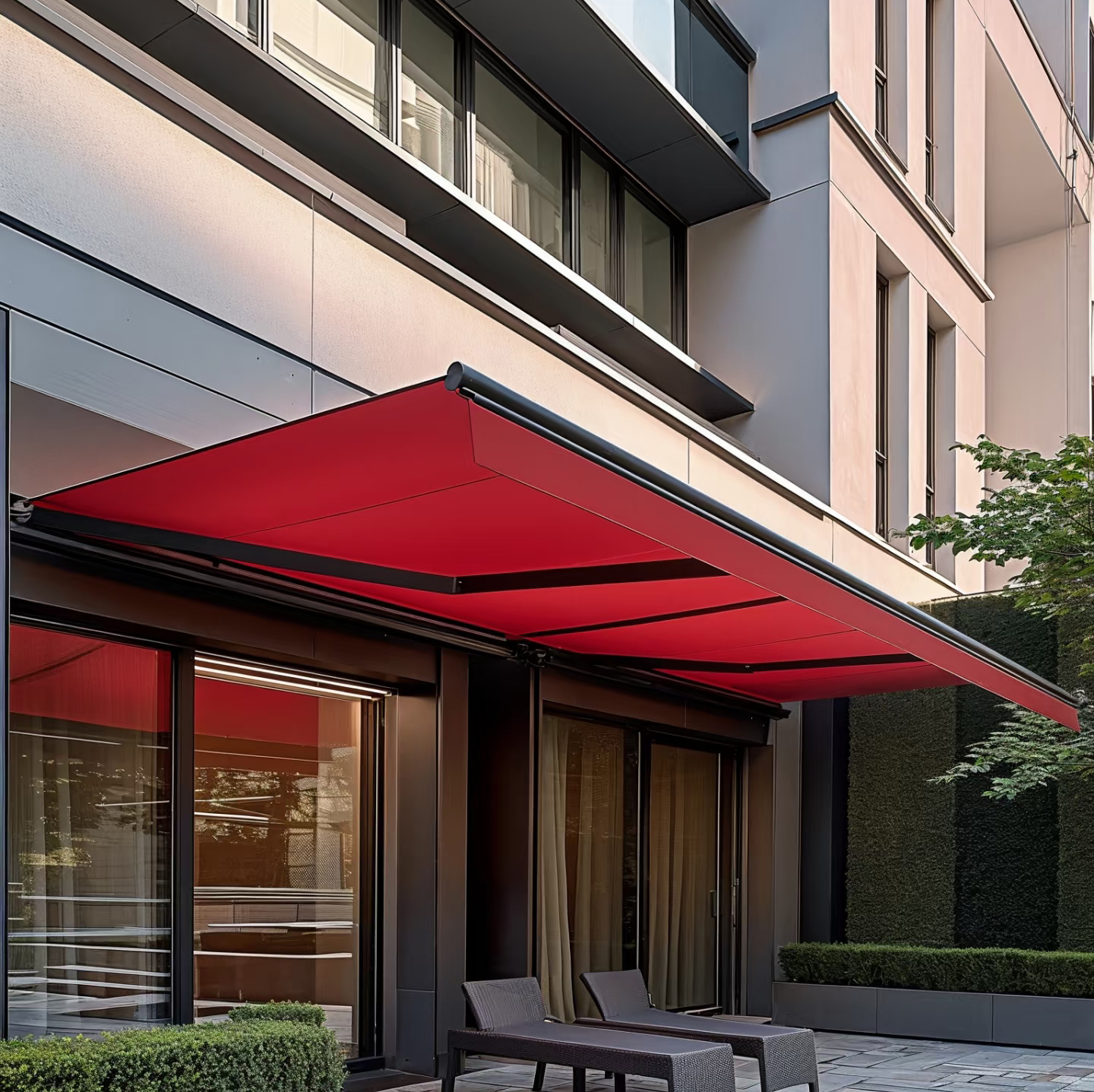 Outdoor Rainproof Balcony Retractable Awning Window