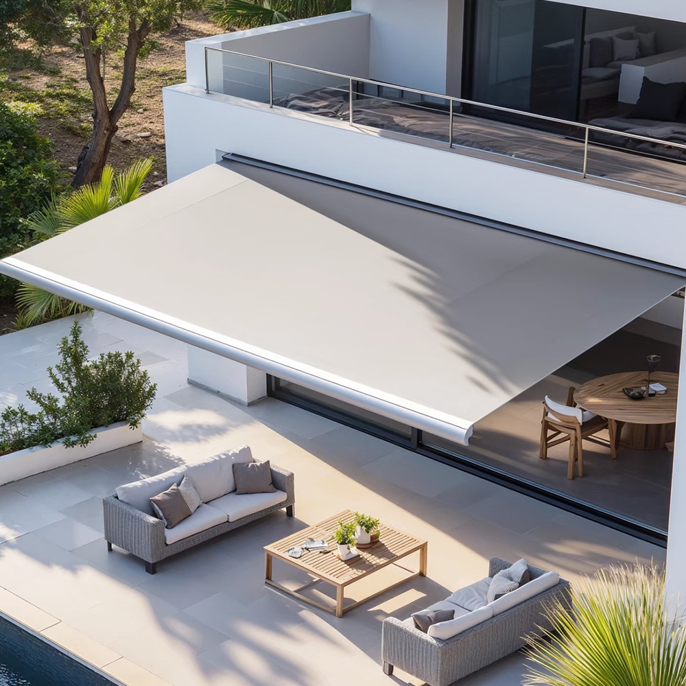 Outdoor Rainproof Balcony Retractable Awning Window