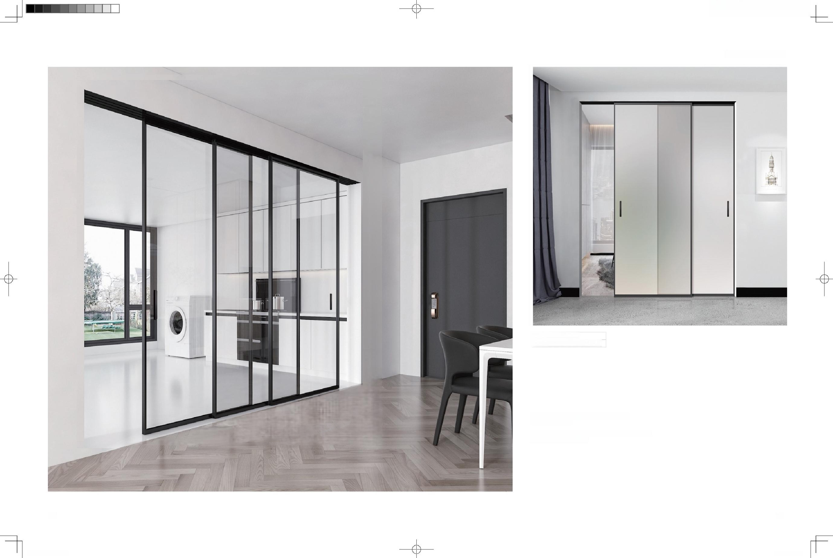 aluminium internal glazed doors