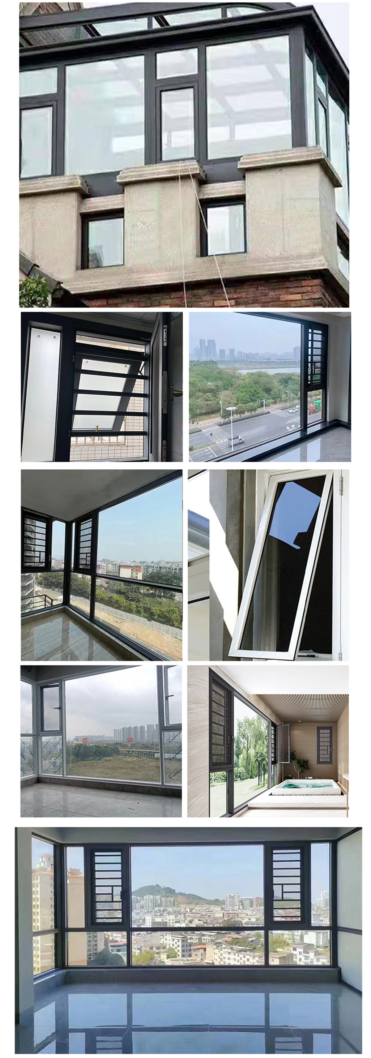 aluminium flush windows