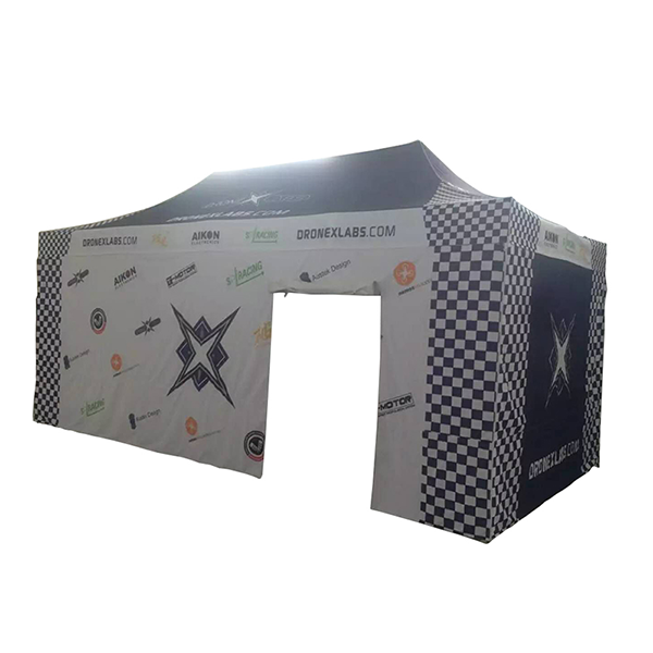 10x15ft Custom Branded Canopy tent with 40x40mm hexagon 600D PU Oxford Fire resistant