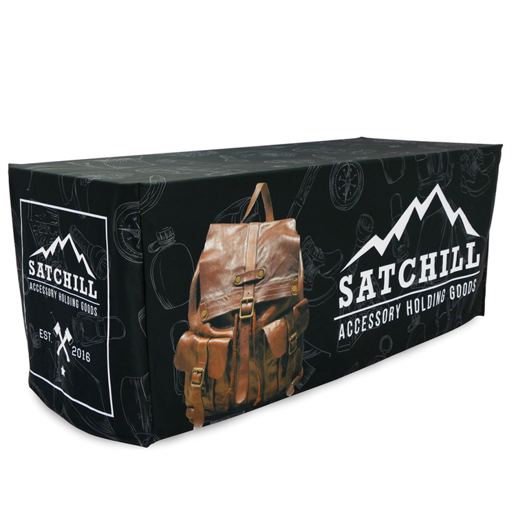 customized brand fitted table cloth Square table cover