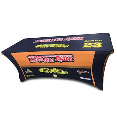 tension stretch table cloth table cover with custom print logo