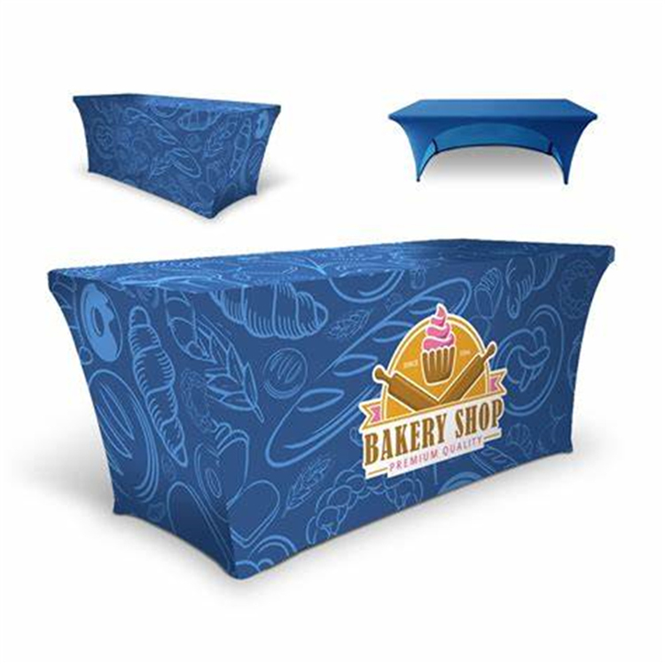 tension stretch table cloth table cover with custom print logo