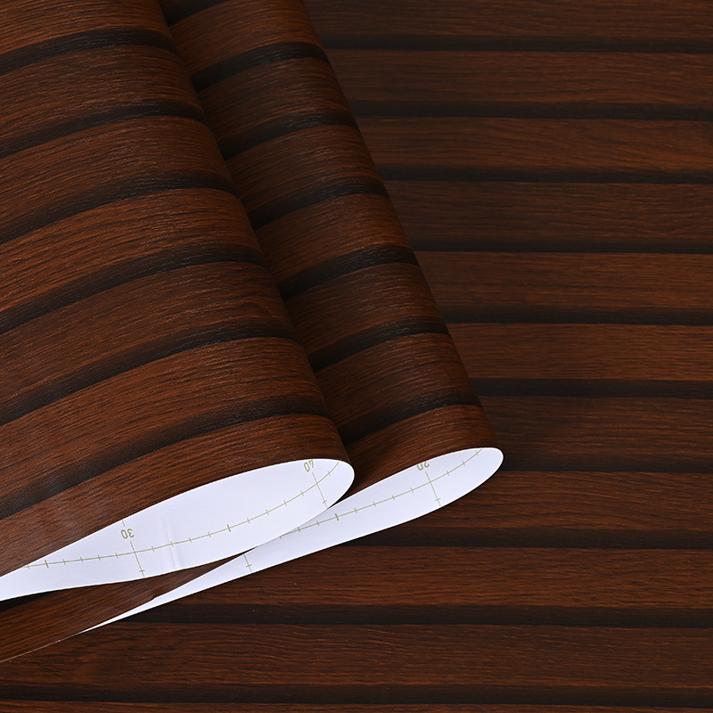 Stripe Grille design Self Adhesive Wood Grain PVC Film
