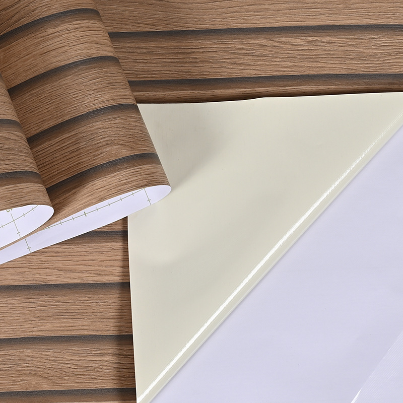 Stripe Grille design Self Adhesive Wood Grain PVC Film