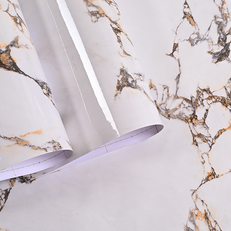 Marble grain PVC wallpaper