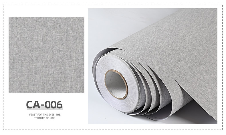 Fabric texture PVC peel and stick wallpaper
