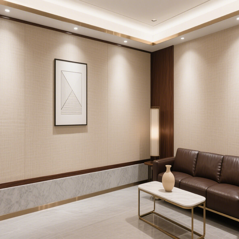 Fabric texture PVC peel and stick wallpaper