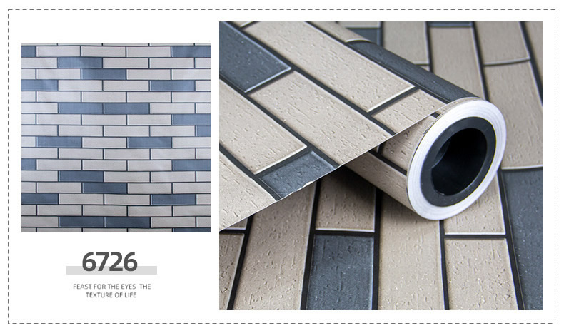 Brick texture PVC Decorative Wallpaper