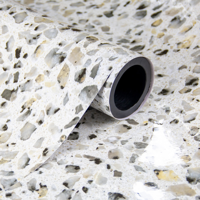 3D High-glossy Marble Decorative Self-Adhesive Sticker