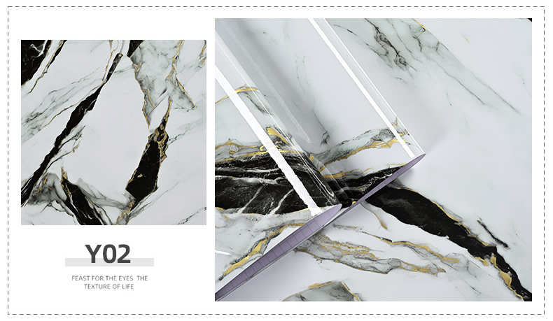 Glossy marble film