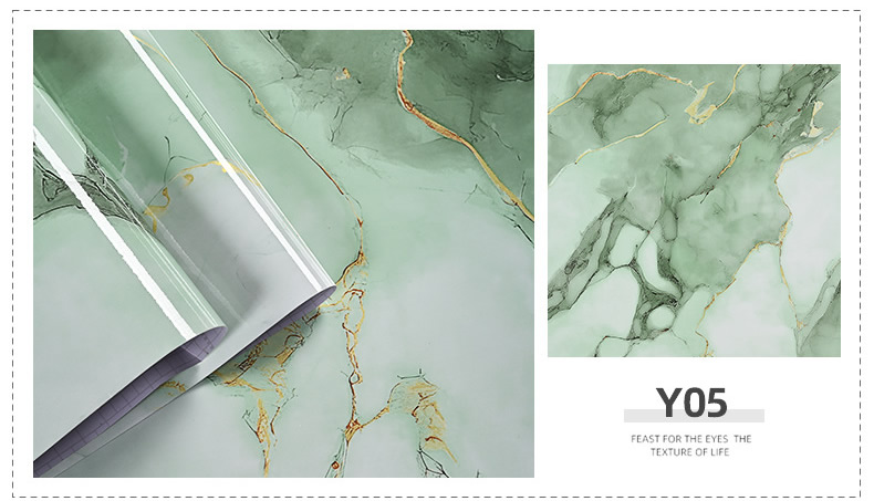Glossy marble film