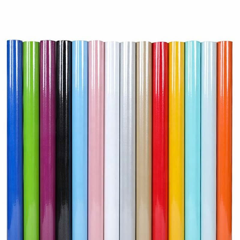 Glossy Shiny Self Adhesive Solid Color PVC Decorative Film