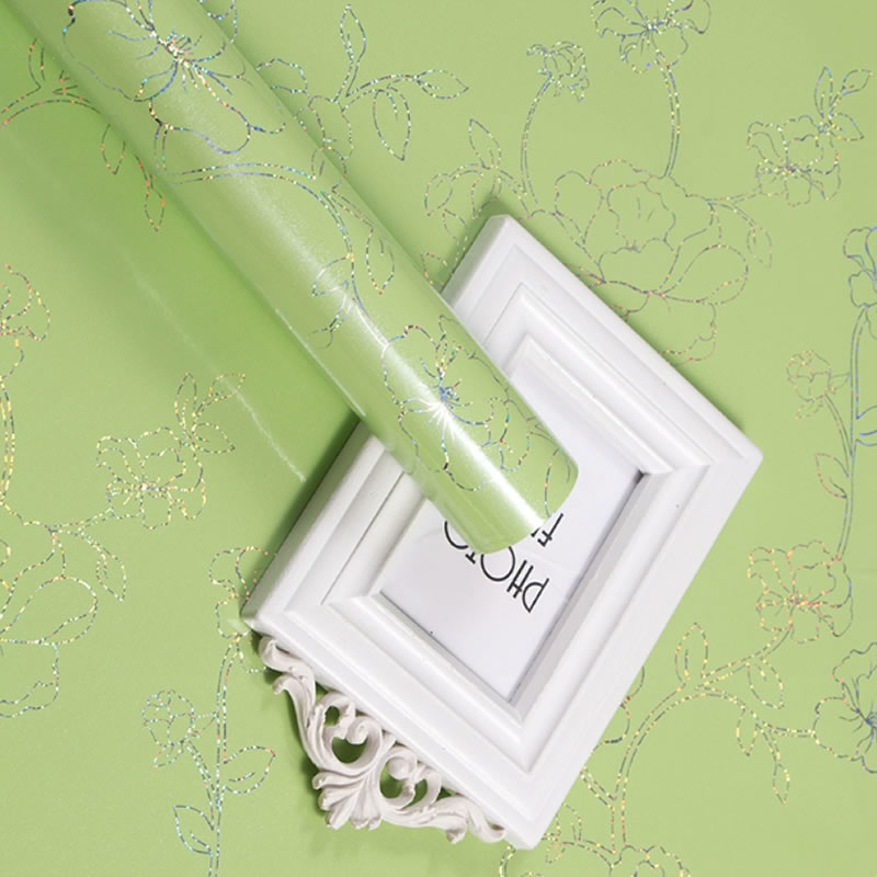 Laser Flash Point PVC Decorative Film with Floral Pattern