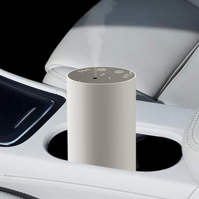 China Car Essential Oil Diffuser No Water Factory Cordless Battery Operated Aromatherapy Diffuser In White