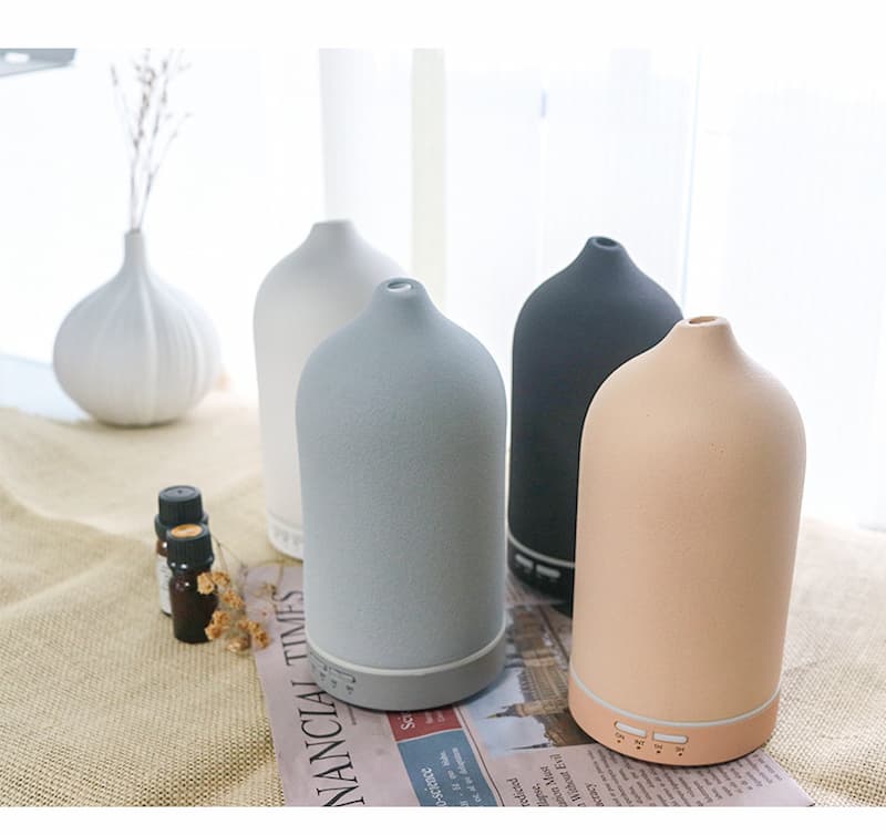 Electric Ceramic Essential Oil Ultrasonic Diffuser 100ml Aroma Diffuser Factory