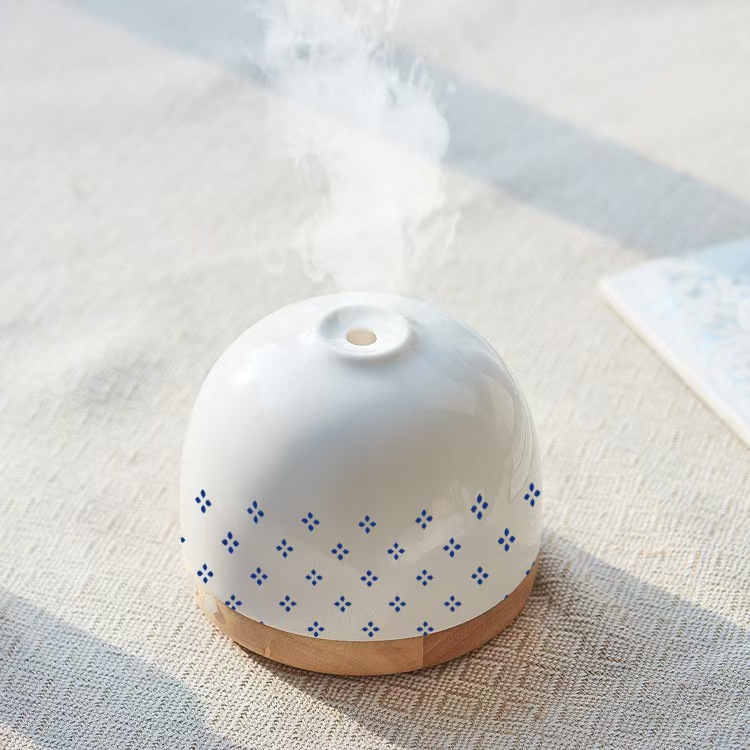 Hot Sale Ceramic Ultrasonic Essential Oil Diffuser White Grey Stone USB Doterra Diffuser