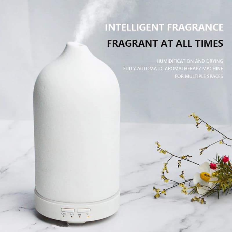 Electric Ceramic Essential Oil Ultrasonic Diffuser 100ml Aroma Diffuser Factory