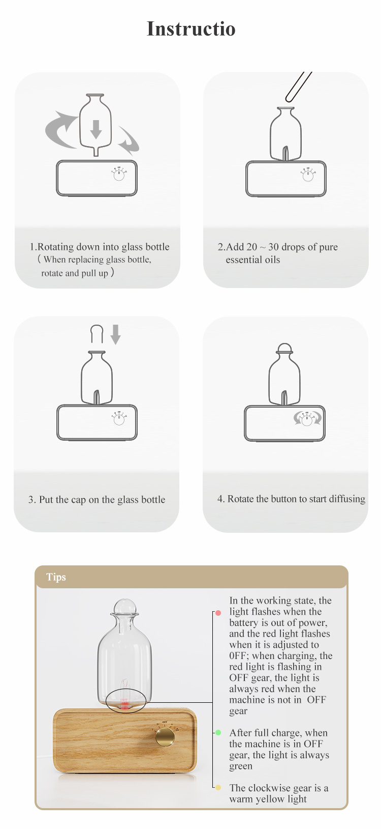 nebulizer diffuser with lights